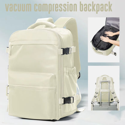 Vacuum Backpack Travel Bag for Men Large Capacity Airback Backpack Business Laptop Backpack Women Expandable Backpack School Bag